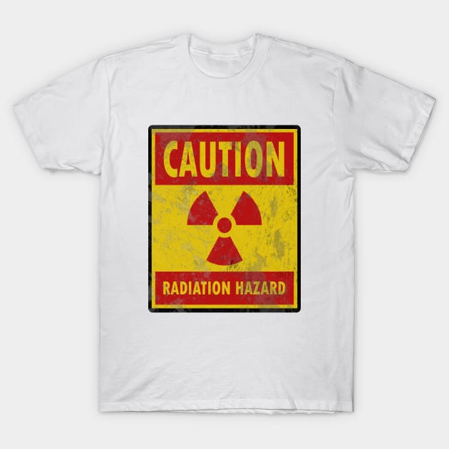 Caution Radiation Hazard T-Shirt by PeggyNovak